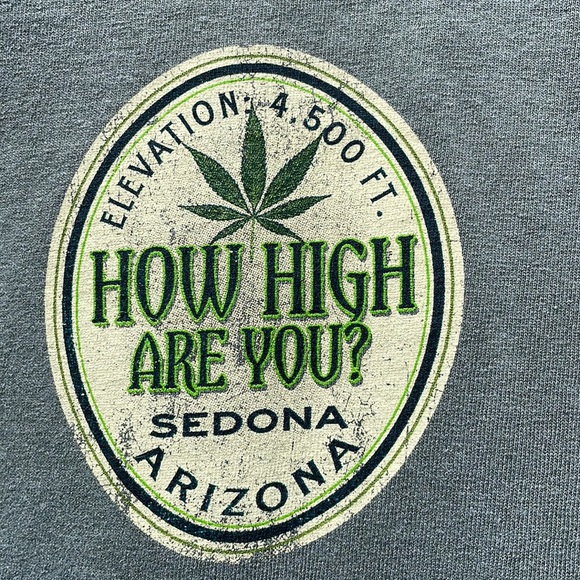 Mens size Large NWT t shirt Sedona Arizona Souvenir Shirt 100% cotton green - Picture 4 of 5